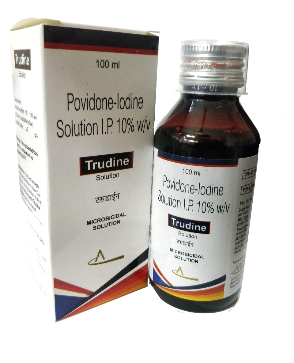 Trudine 10% Lotion — Povidone Iodine 10% Solution from Trumac Healthcare PCD Pharma Franchise India
