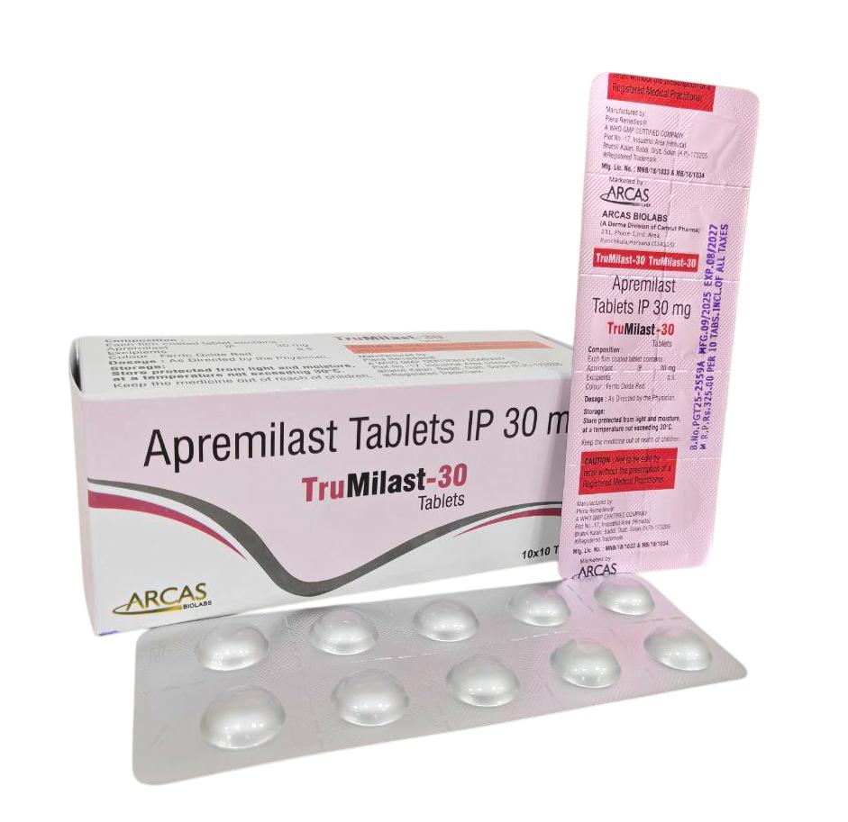 Apremilast 30 mg Tablet — manufactured by Trumac Healthcare